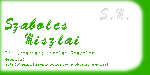 szabolcs miszlai business card